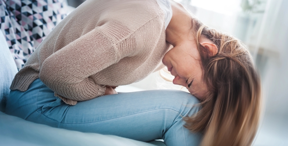 Woman suffering from pelvic pains