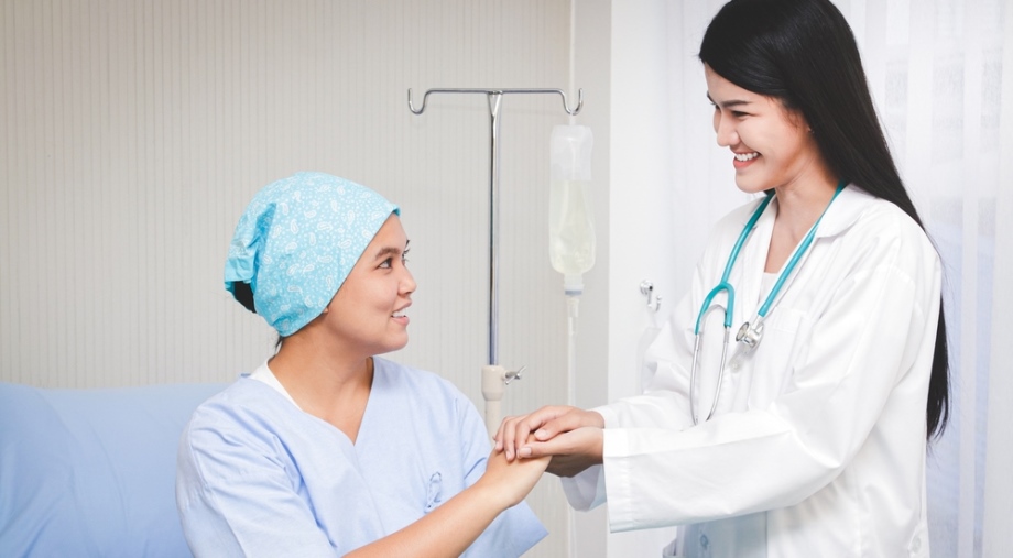 Doctor and patient in Thai hospital