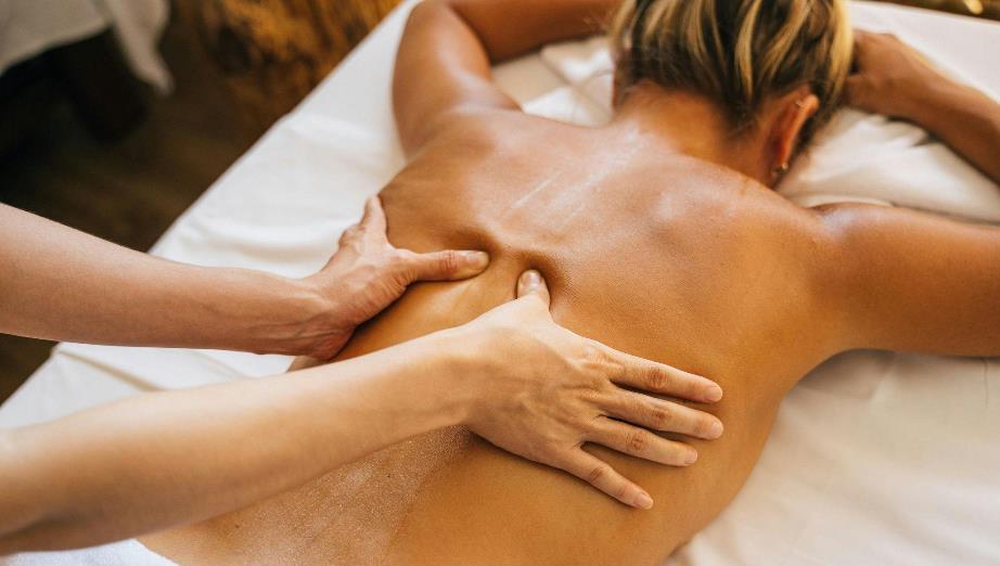 Woman receiving massage