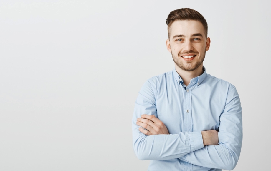 Young man smiling