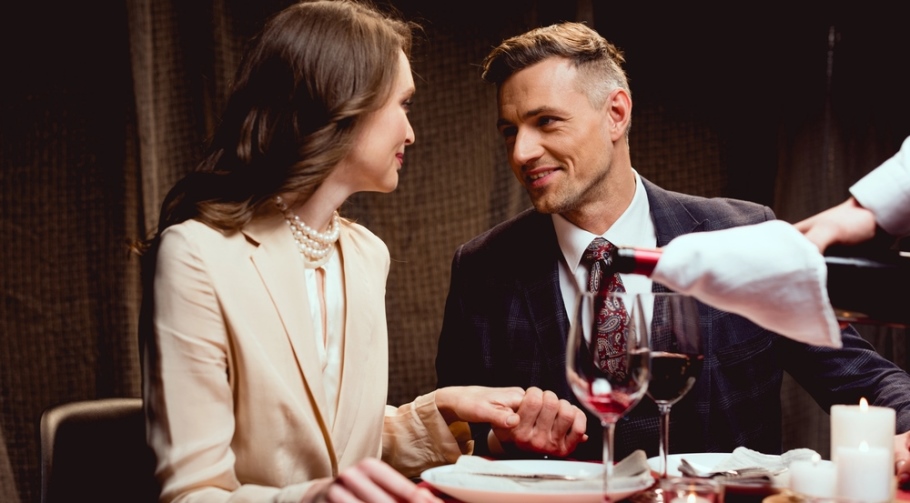 Couple having dinner