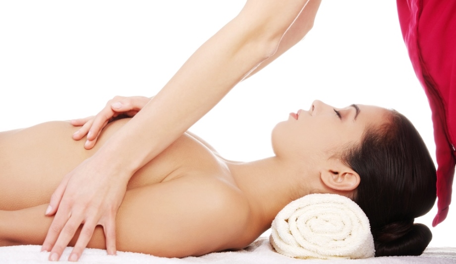 Woman receiving Breast Massage